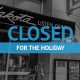 Closed for the holiday
