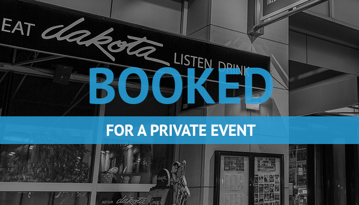 Booked for a private event